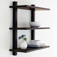 View Artesia Wooden Wall Shelf(Number of Shelves - 3, Brown) Furniture (Artesia)