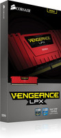 Corsair Vengeance DDR4 4 GB (Single Channel) PC DRAM (CMK4GX4M1A2400C16R)(Red)