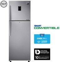 SAMSUNG 318 L Frost Free Double Door 3 Star Refrigerator(Real Stainless, RT34K3983SL)