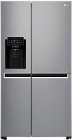 LG 668 L Frost Free Side by Side Refrigerator(Shiny Steel/Platinum Silver/VCM-Platinum Silver, GC-L247SLUV)
