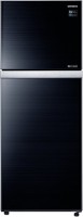 SAMSUNG 415 L Frost Free Double Door 3 Star Refrigerator(Black Glass, RT42K5068GL)