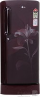 LG 190 L Direct Cool Single Door 3 Star Refrigerator with Base Drawer(Scarlet Lily, GL-D201ASLN)