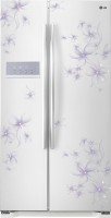 LG 581 L Frost Free Side by Side 3 Star Refrigerator(Bouquet White, GCB 207 GPQV)