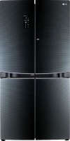 LG 1001 L Frost Free Side by Side 3 Star Refrigerator(Luminous Black, GR-D34FBGHL)