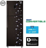 SAMSUNG 340 L Frost Free Double Door 3 Star Refrigerator(Tender Lily Black, RT37K3993BZ)