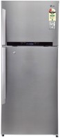 LG 511 L Frost Free Double Door 2 Star Refrigerator(Shiny Steel/Platinum Silver-3, GN-M602HLHM)