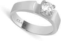 CLARA Sterling Silver Swarovski Crystal Rhodium Plated Ring