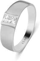 CLARA Sterling Silver Swarovski Crystal Rhodium Plated Ring
