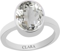 CLARA Certified Isphetic 8.3 cts or 9.25 ratti Elegant Sterling Silver Crystal Ring