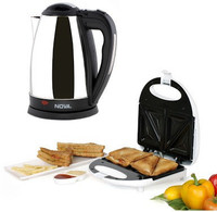 NOVA Breakfast Delite Combo Kit (Set of 2) Toast(White, Black, Silver)