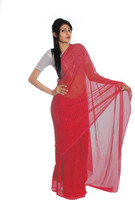 Aaradhya Fashion Printed Leheria Handloom Poly Georgette Saree(Pink) Aaradhya Fashion Printed Leheria Handloom Poly Georgette Saree(Pink)