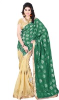 JTInternational Solid Fashion Handloom Cotton Blend Saree(Multicolor)