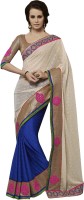 Desi Butik Self Design Fashion Poly Crepe Saree(Multicolor)