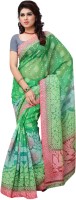 JTInternational Printed Fashion Handloom Art Silk Saree(Multicolor)