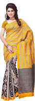 JTInternational Solid Fashion Handloom Art Silk Saree(Multicolor)