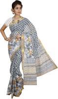 Kanheyas Polka Print Daily Wear Handloom Cotton Blend Saree(Multicolor)
