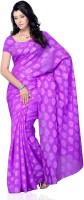 JTInternational Self Design Fashion Cotton Blend Saree(Pink)