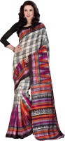 Jiya Self Design, Printed Fashion Art Silk Saree(Multicolor)