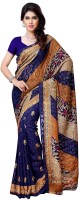 JTInternational Printed Chanderi Handloom Cotton Blend Saree(Multicolor)