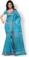 Ajamukhi Solid Fashion Georgette Saree(Blue) RS.525.00