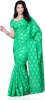 JTInternational Self Design Fashion Art Silk Saree(Green)
