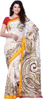 JTInternational Geometric Print Fashion Cotton Blend Saree(Multicolor)