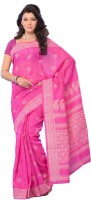 JTInternational Self Design Fashion Art Silk Saree(Pink)