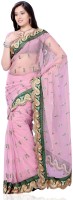 JTInternational Self Design Fashion Cotton Blend Saree(Pink)