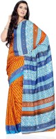 JTInternational Printed Fashion Cotton Blend Saree(Multicolor)