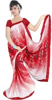 Khoobee Printed Fashion Poly Georgette Saree(Red)