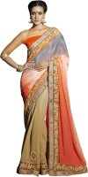 Desi Butik Self Design Fashion Satin Blend Saree(Multicolor)