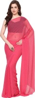 Aksara Self Design Daily Wear Chiffon Saree(Pink)