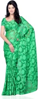 JTInternational Self Design Fashion Art Silk Saree(Green)