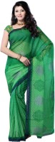 JTInternational Printed Fashion Cotton Blend Saree(Green)