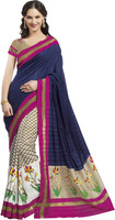 Bhavi Printed Fashion Art Silk Saree(Blue) RS.1377.00