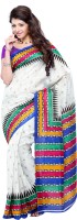 JTInternational Geometric Print Fashion Art Silk Saree(Multicolor)