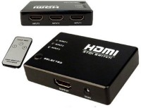 MEF HDMI Screen Switcher 1X3 with Remote Control Media Streaming Device(Black)
