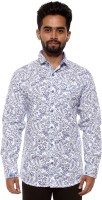 Fifty Two Men Printed Casual Blue Shirt