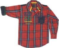 Kidzee Boys Checkered Casual Red Shirt