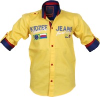 Kidzee Boys Solid Casual Yellow Shirt