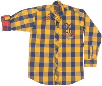 Kidzee Boys Self Design Casual Gold Shirt