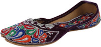 Saashiwear Punjabi Women Jutis For Women(Purple) Saashiwear Punjabi Women Jutis For Women(Purple)