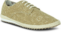 Get Glamr Designer Lace Ups Canvas Shoes For Women(Beige) Get Glamr Designer Lace Ups Canvas Shoes For Women(Beige)
