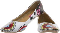 Al Artz Hand Painted Shoes Funky Casual Ballerina For Women(Multicolor)