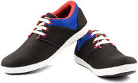 Big Wing Black Blue Canvas Shoes(Black, Blue) RS.499.00