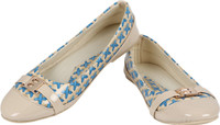 Berrypeckers Basic Appeal Bellies For Women(Beige, Blue) Berrypeckers Basic Appeal Bellies For Women(Beige, Blue)