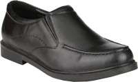 GAI Black Leather Formal Slip On Shoes For Men(Black)