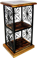 Acme Production Metal Side Table(Finish Color - Walnut Brown) RS.1600.00