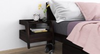 View Urban Ladder Odessa Solid Wood Bedside Table(Finish Color - Mahogany) Furniture (Urban Ladder)