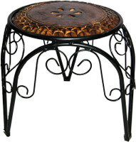 Acme Production ap11 Metal Side Table(Finish Color - Walnut Brown) RS.1450.00